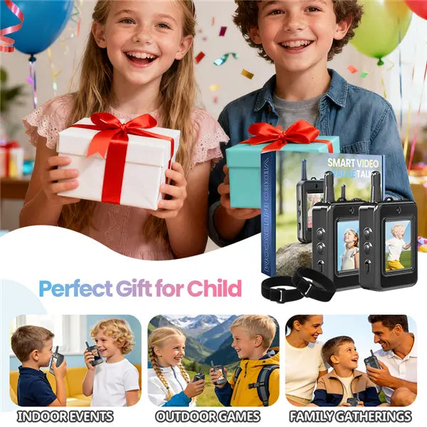 Kids Video Walkie Talkies – Rechargeable 2-Pack with Screen & Voice