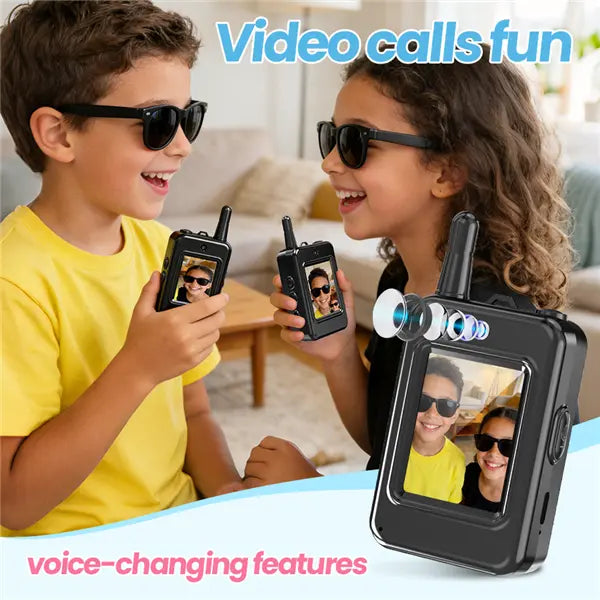 Kids Video Walkie Talkies – Rechargeable 2-Pack with Screen & Voice