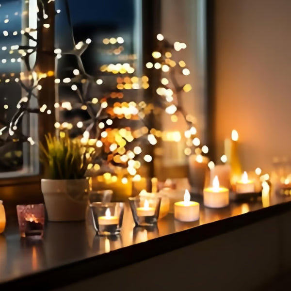 🎅Christmas Sale🎅Flameless Candles, 12pcs USB Rechargeable Tea Lights Candles for Christmas Decor with Remote Control