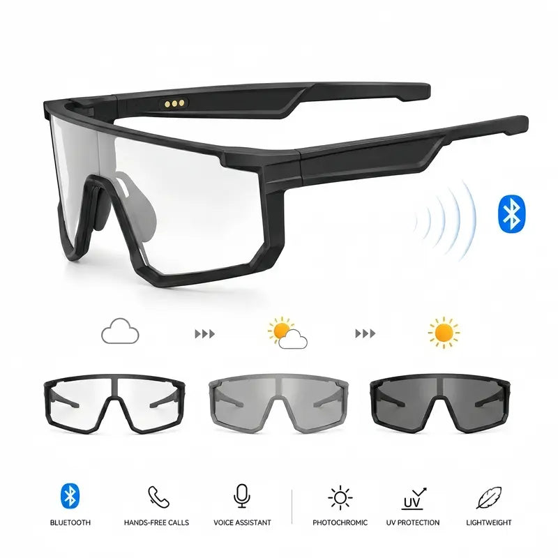 AI Translation Glasses — Open-Ear Audio & Photochromic Lenses